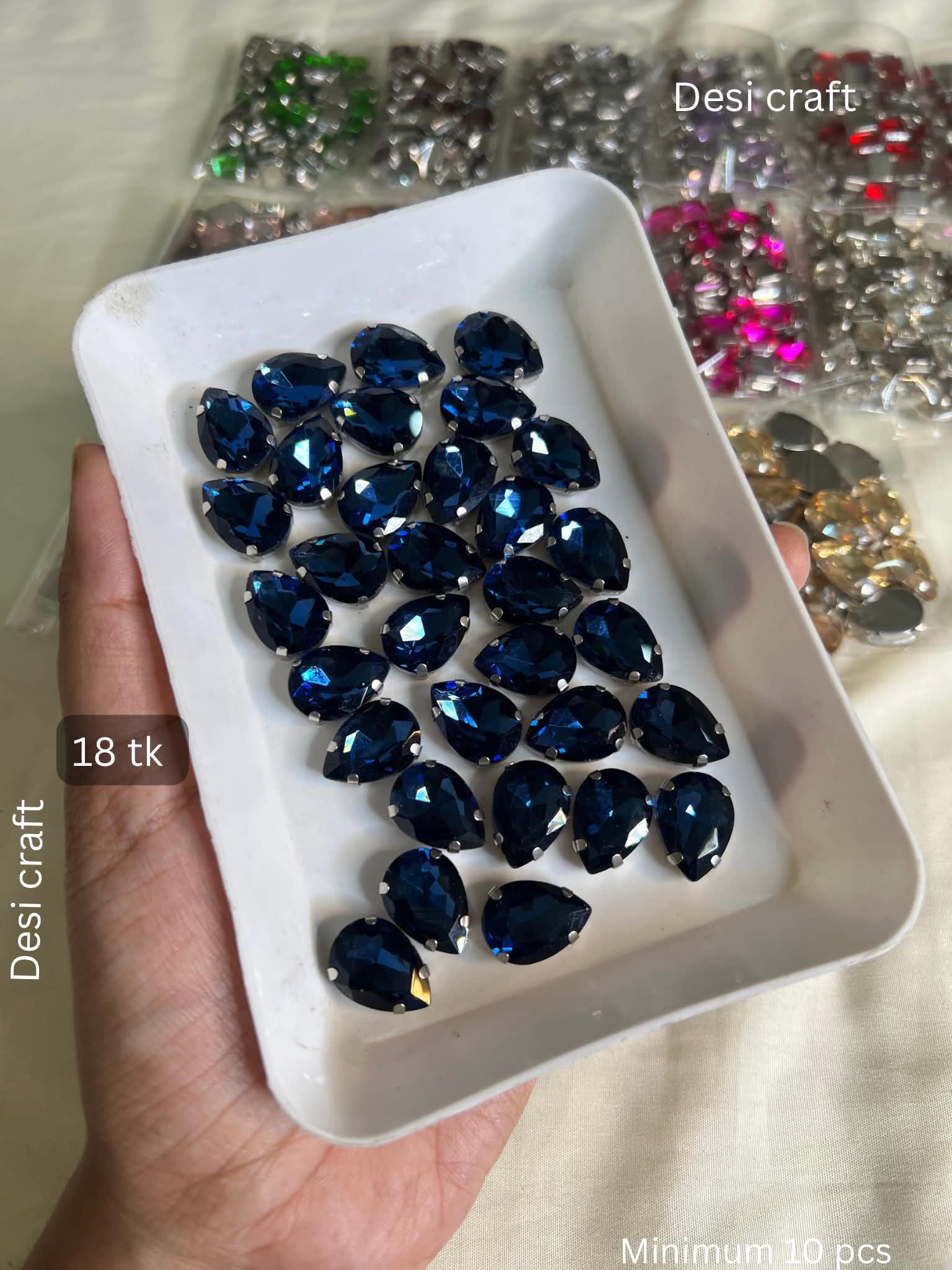 Drop  big Navy blue  1 pcs 18 tk