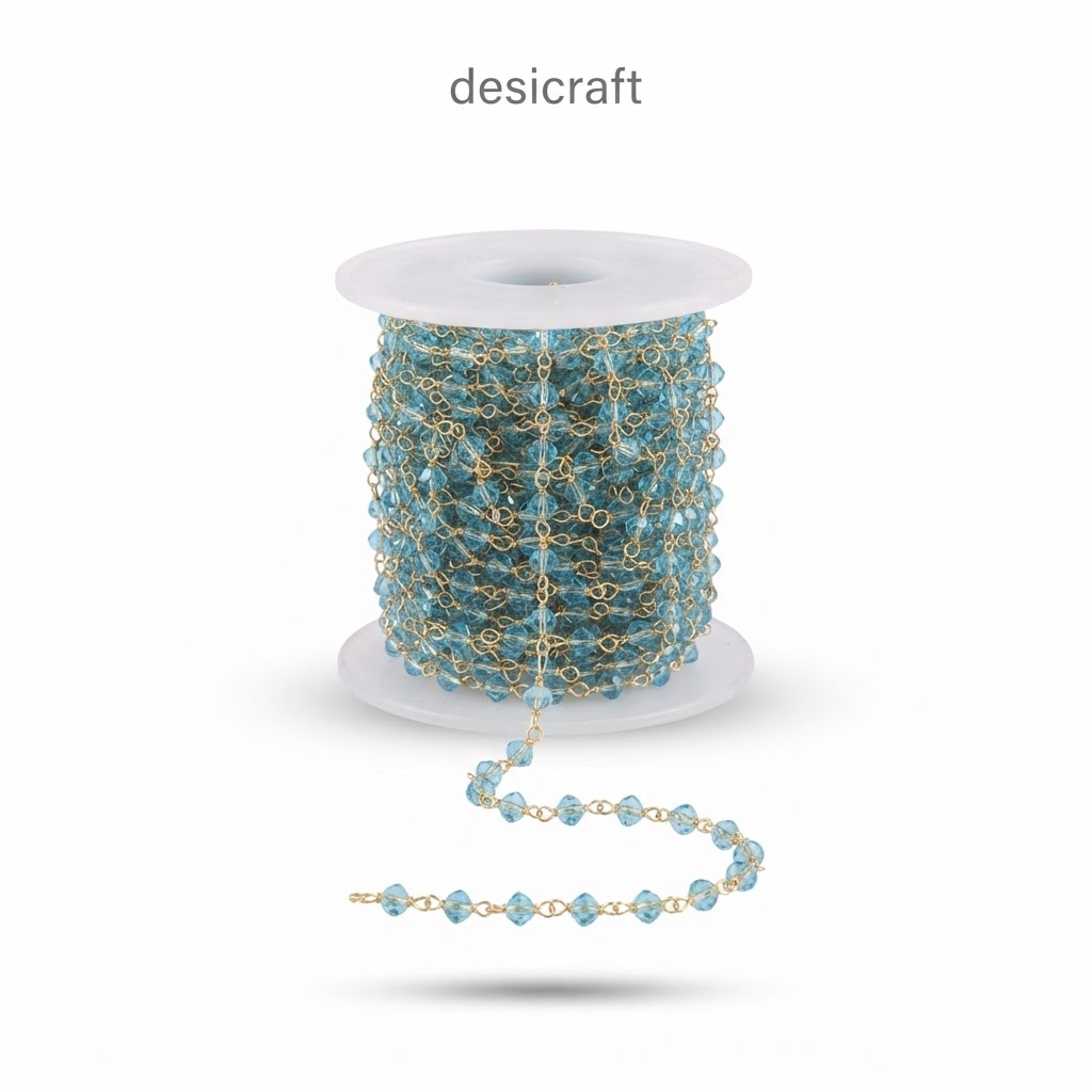 Gajra chain sky blue