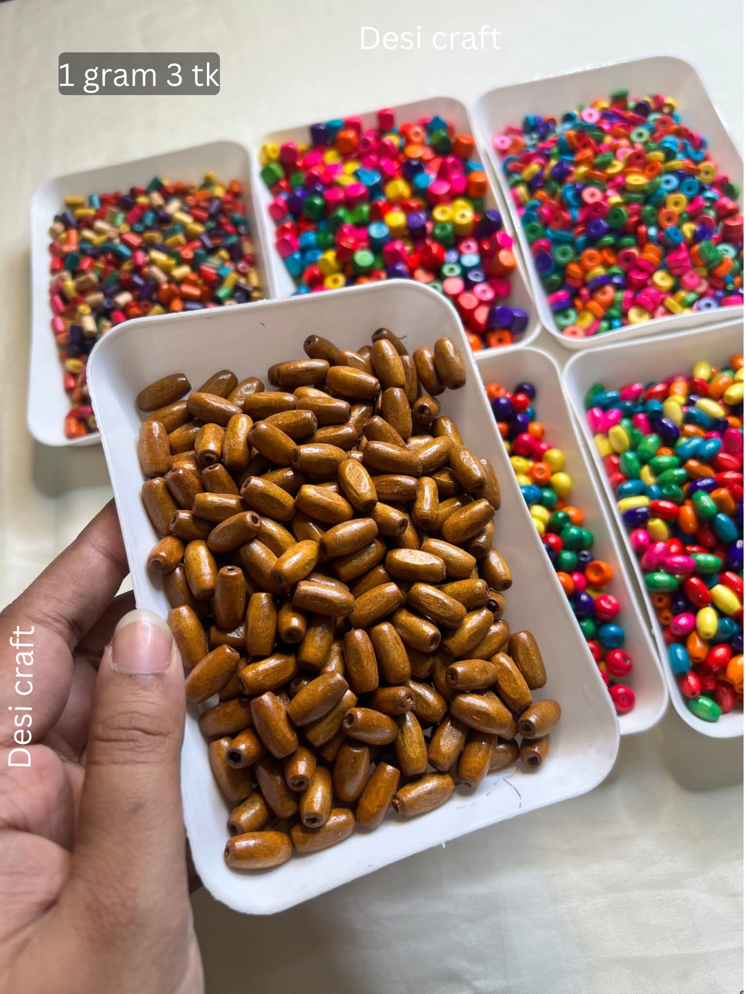Wooden beads brown