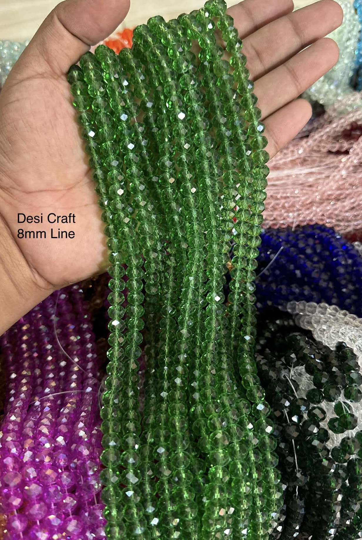 8 mm Crystal Light Green