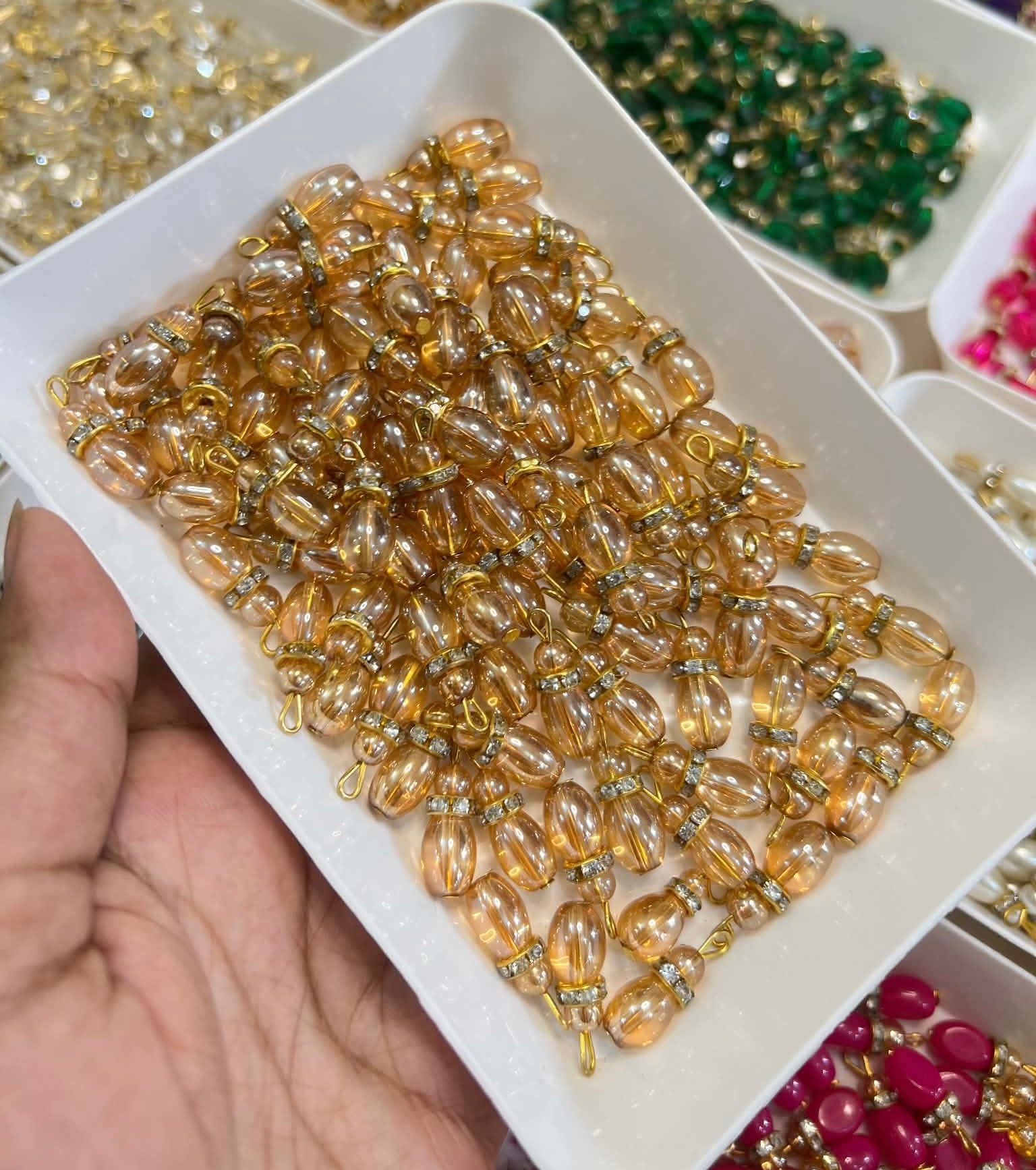 Crystal Tarsel Golden 10 pcs