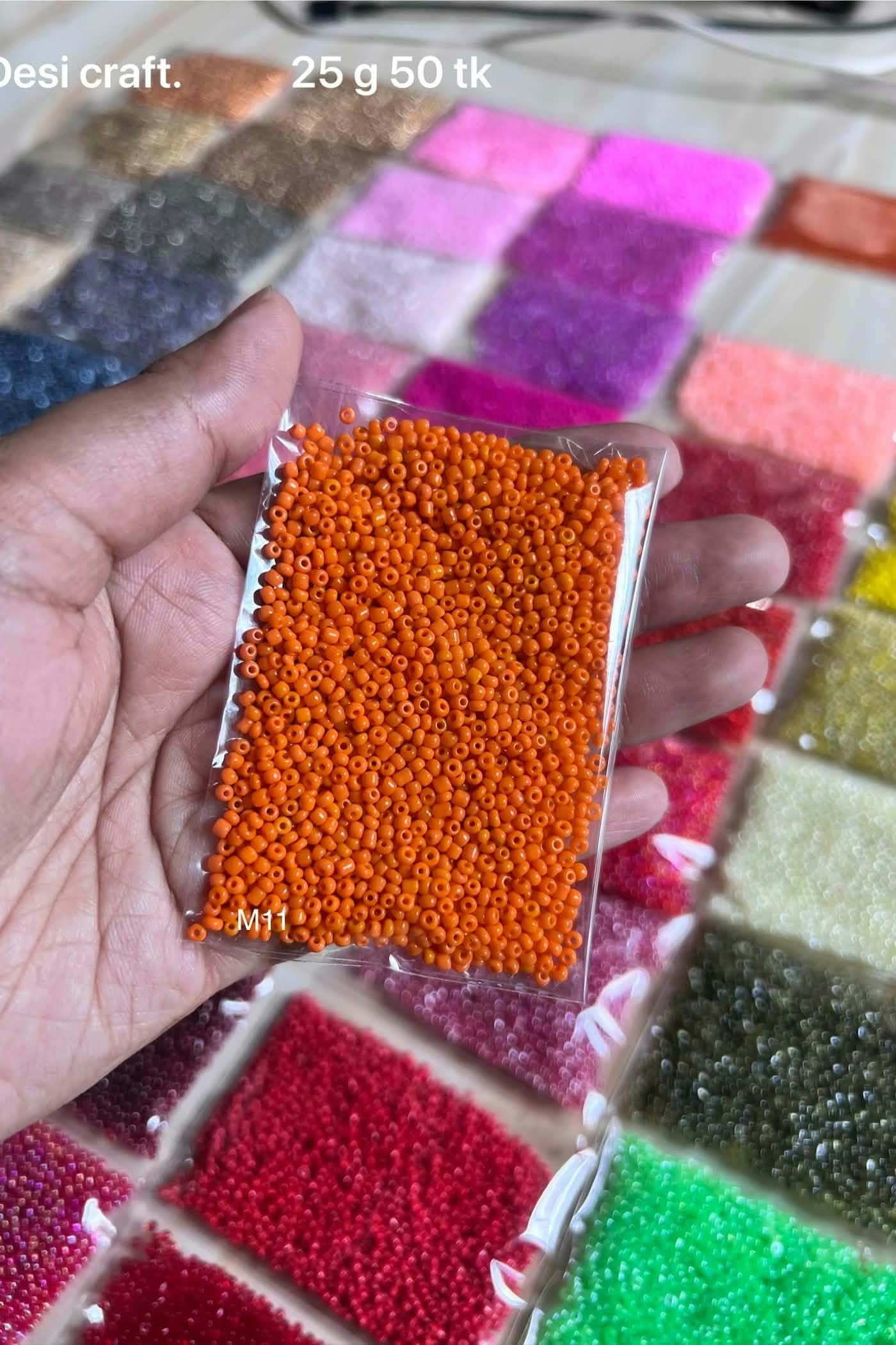 Matte Seed beads  Orange