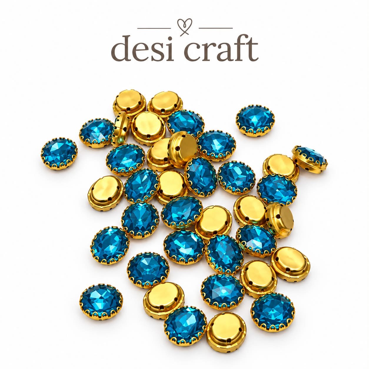 Oval Shape Stone-Sea Blue
