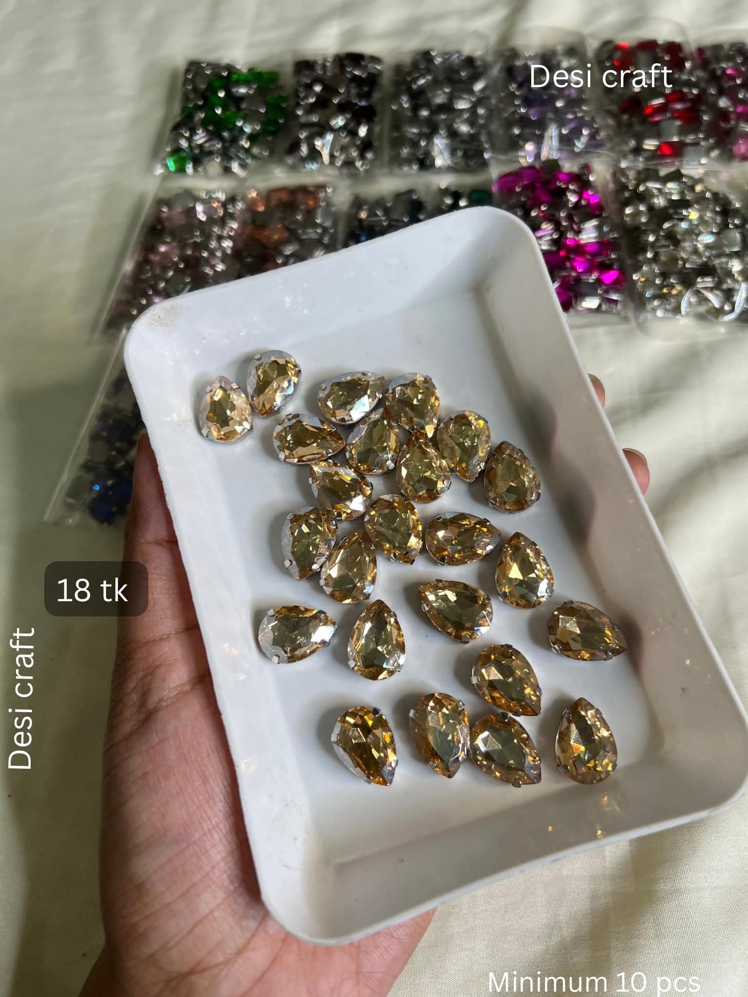 Drop  big golden  1 pcs 18 tk
