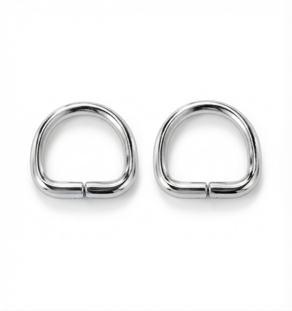 D Ring (Keychain Hook) Silver