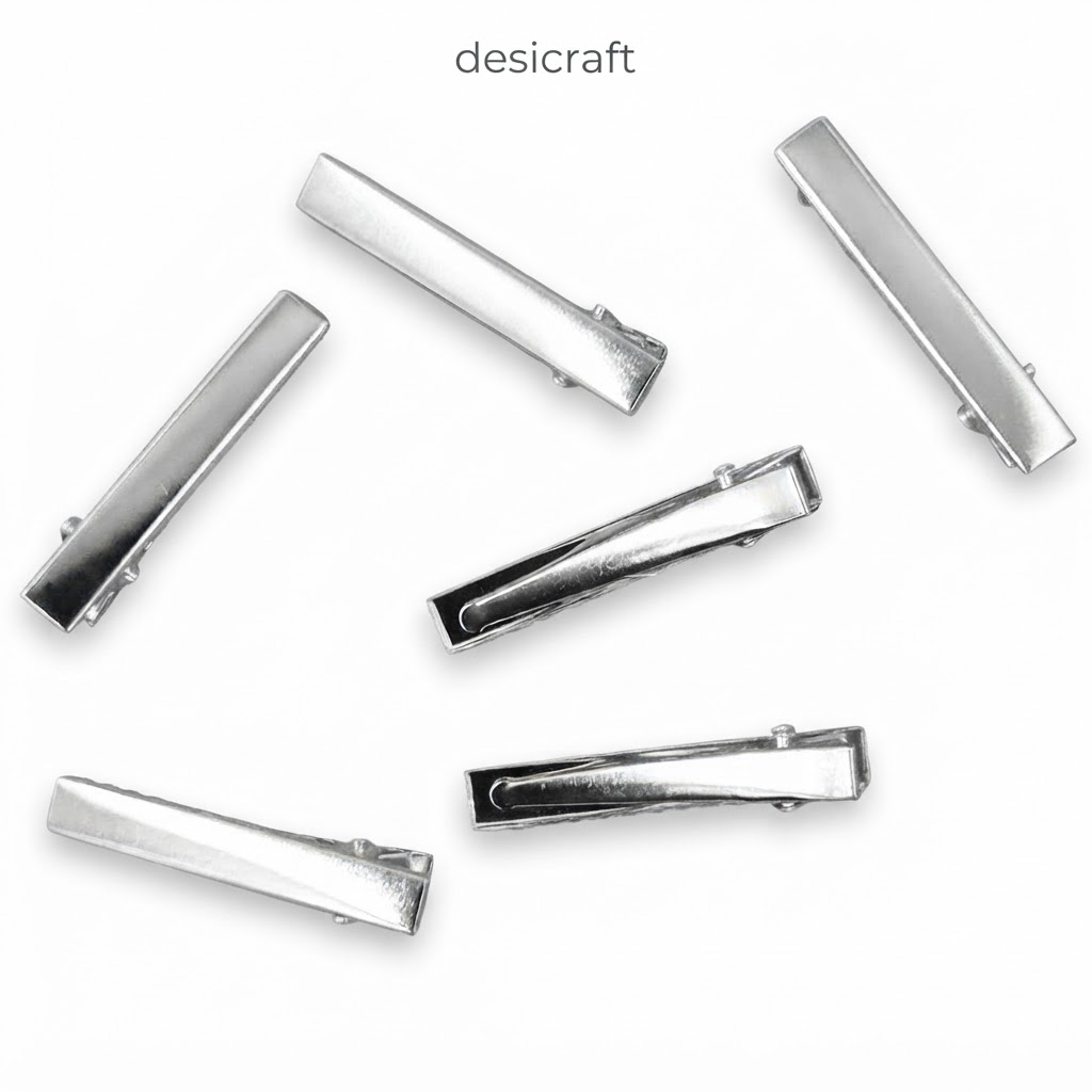 Hair clip silver 10 pcs 50
